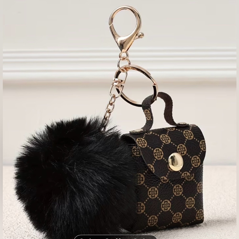 Faux Leather Travel Bag Pendant | Round Earphone Novelty Women's Charm new